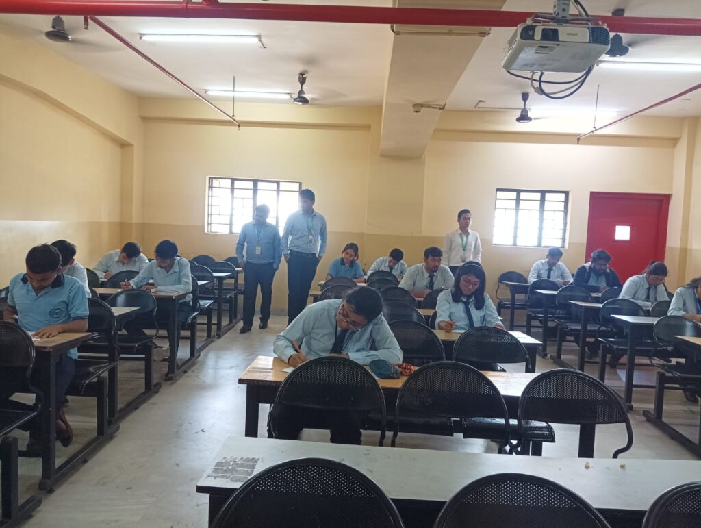 Students Giving Assessment Test at BP Poddar